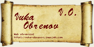Vuka Obrenov vizit kartica